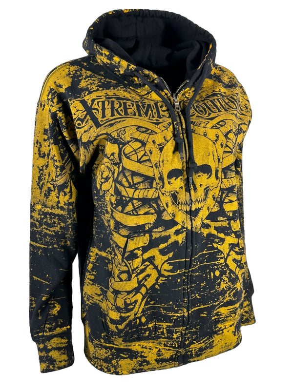 Xtreme Couture By Affliction Women's Zip Up Hoodie Anatomy