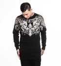 Affliction Men's Thermal Long Sleeve Shirt Winged Up