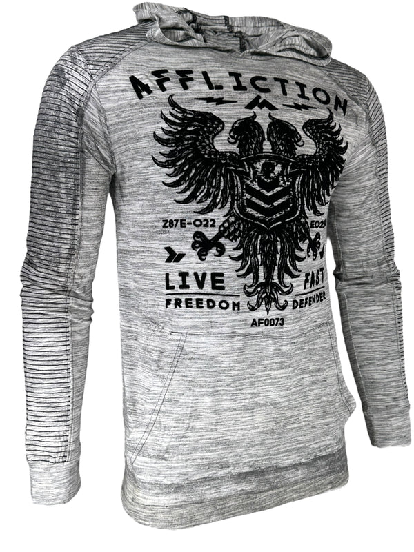 Affliction Men's Lightweight Hoodie Sweatshirt Value Freedom ++