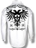 Xtreme Couture by Affliction Men's Button Down Shirt Rain