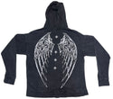 Archaic By Affliction Unisex Oversized Boxy Pullover Hoodie Stone Ranger ++