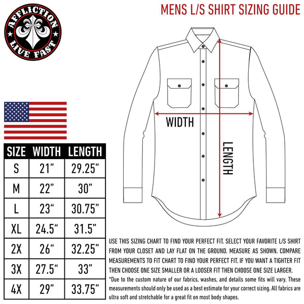 Affliction Men's Woven Button Down Shirt Gallatin