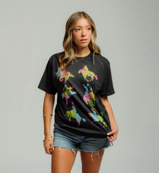 American Highway Women's T-shirt Painted Cowboy    ^^^