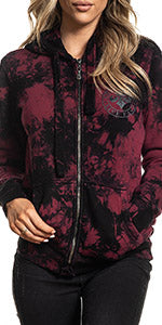 Affliction Women's Zip Up Hoodie Divio