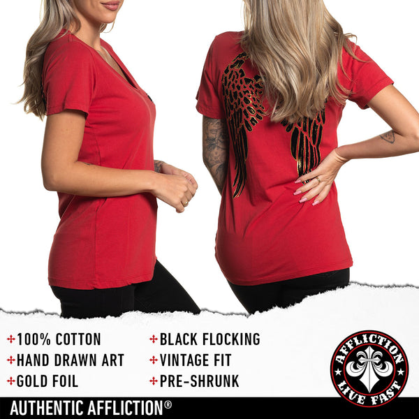 Affliction Women's T-shirt Praise Wings