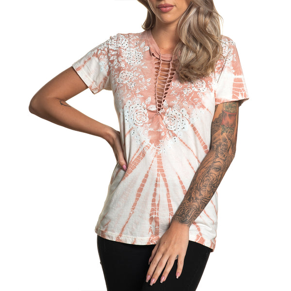 Affliction Women's T-shirt Rose Vine