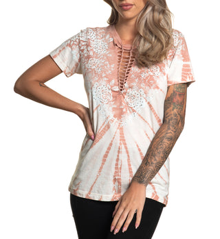 Affliction Women's T-shirt Rose Vine