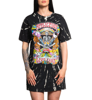 Affliction Women's Dress Shirt Live Fast Festival