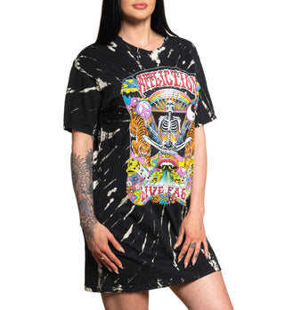 Affliction Women's Dress Shirt Live Fast Festival