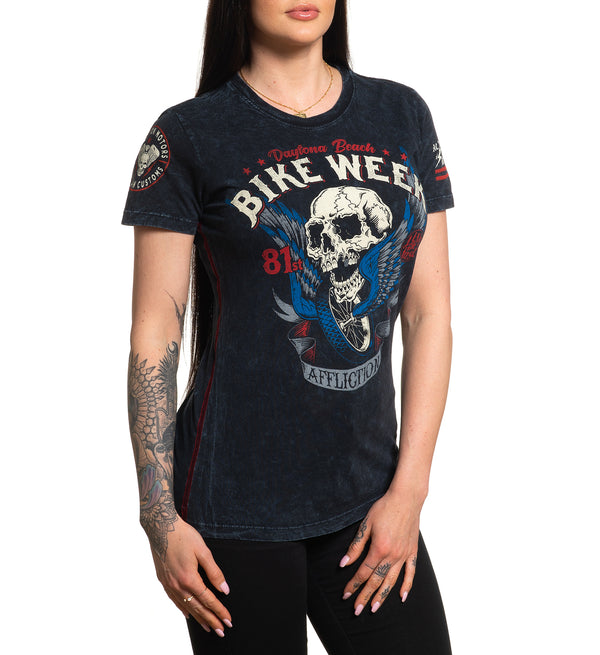 Affliction Women's T-Shirt Daytona 81