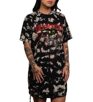 Affliction Women's Dress Shirt AC MOTO FLAG