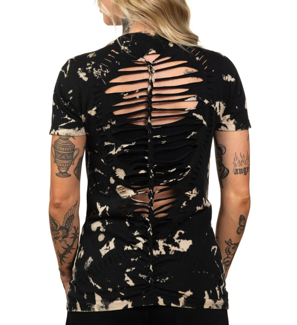 Affliction Women's T-shirt Wing Blossom