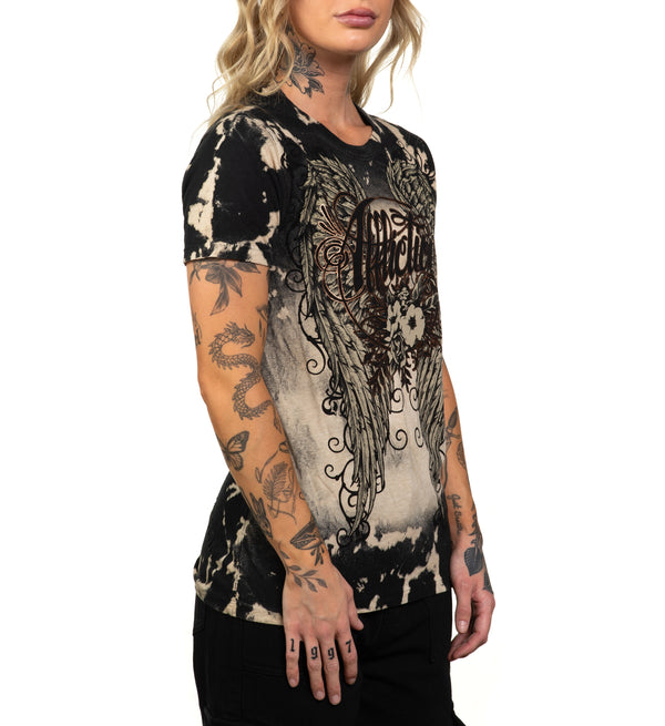 Affliction Women's T-shirt Wing Blossom