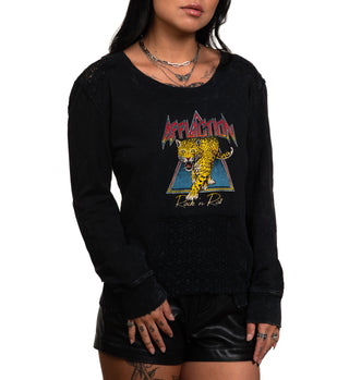 Affliction Women's T-shirt LEOPARD ROCK
