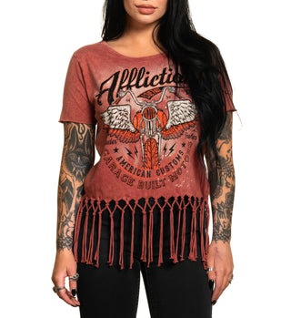 Affliction Women's T-Shirt Ac Built For Speed