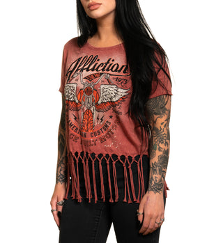 Affliction Women's T-Shirt Ac Built For Speed
