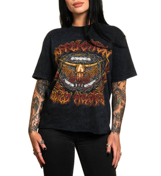 Affliction Women's T-Shirt Wild Hearts Flame