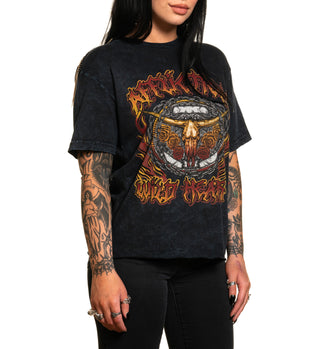 Affliction Women's T-Shirt Wild Hearts Flame