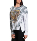 Affliction Women's T-shirt Rebel Rose Tour Crew Fleece