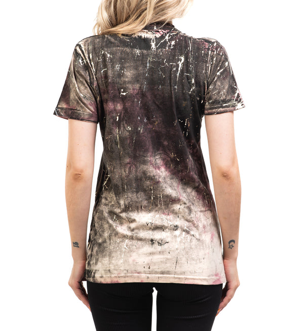 Affliction Women's T-shirt Ac Wheel Wing      ++*