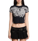 Affliction Women's T-shirt Flaming Dragon