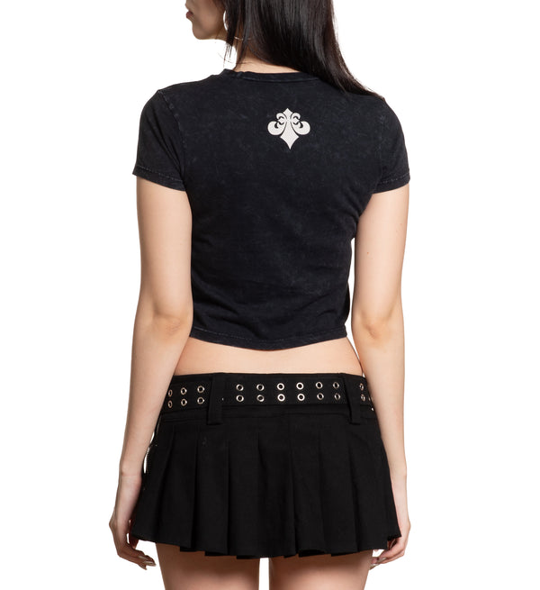 Affliction Women's T-shirt Flaming Dragon