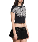 Affliction Women's T-shirt Flaming Dragon