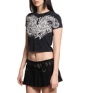 Affliction Women's T-shirt Flaming Dragon