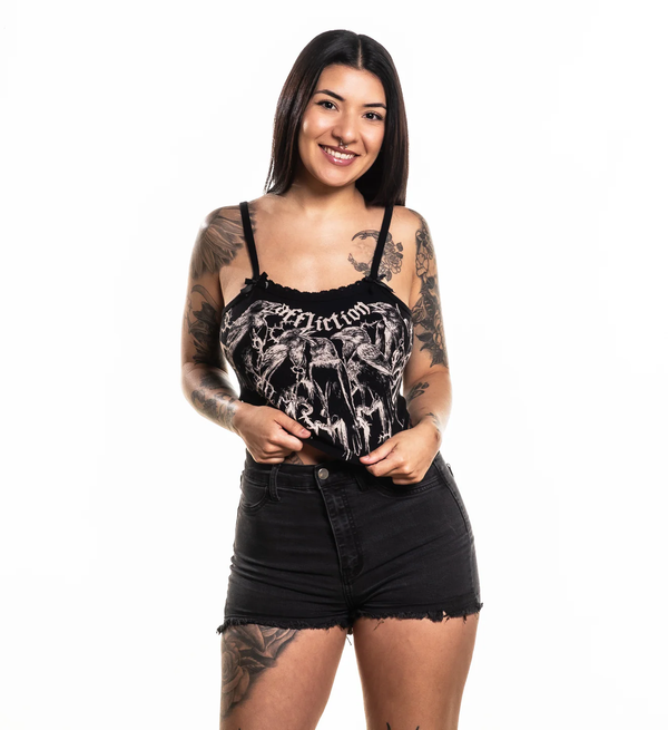 Affliction Women's Tank Tops Crows