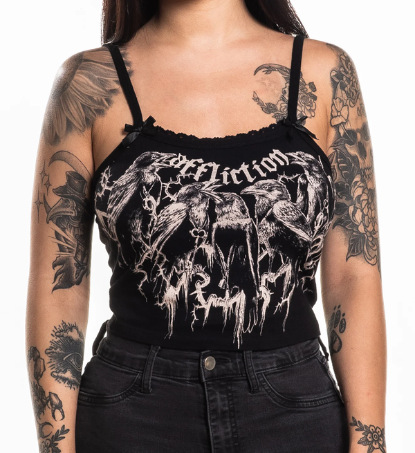 Affliction Women's Tank Tops Crows