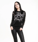 Affliction Women's Long Sleeve Shirt Crows