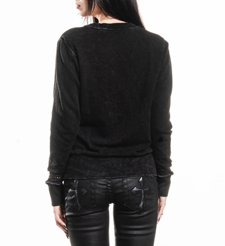 Affliction Women's Long Sleeve Shirt Crows