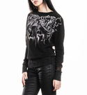 Affliction Women's Long Sleeve Shirt Crows