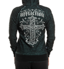 Affliction Women’s Reversible Hoodie Jasmine Lis Zip Up