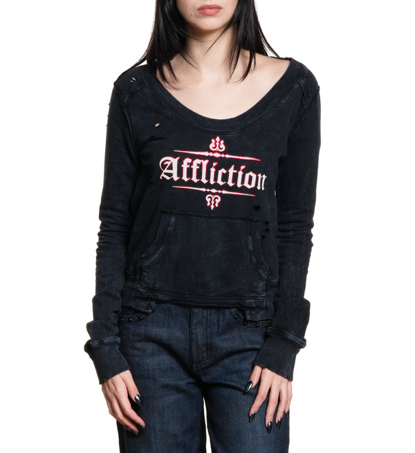 Affliction Women's Long Sleeve T-shirt Angel  Wings
