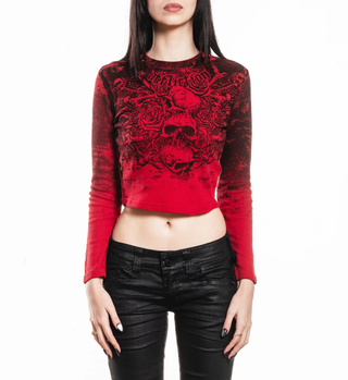 Affliction Women's Long Sleeve Thermal Shirt Sands of Burden