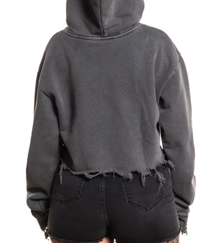 Affliction Women's Crop Hoodie Angels