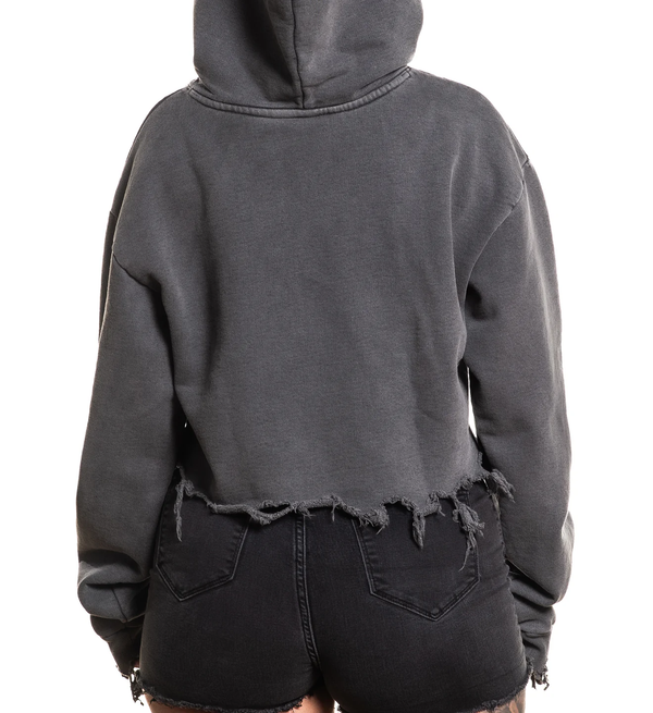 Affliction Women's Crop Hoodie Angels