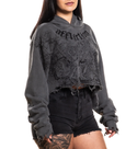 Affliction Women's Crop Hoodie Angels