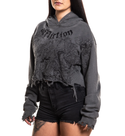 Affliction Women's Crop Hoodie Angels