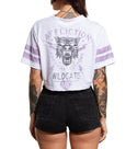 Affliction Women's T-shirt Wildcats Cropped Jersey