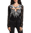 Affliction Women's Long Sleeve Shirt Speed Trials