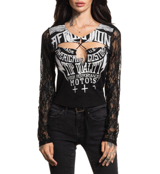 Affliction Women's Long Sleeve Shirt Speed Trials