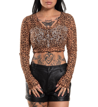 Affliction Women's Long Sleeve Shirt Winged Up