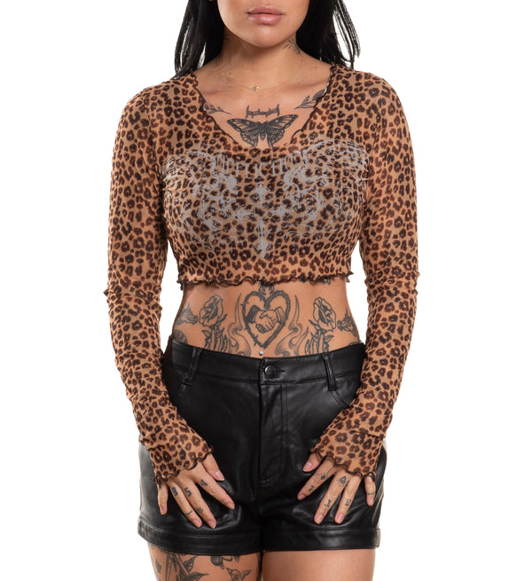 Affliction Women's Long Sleeve Shirt Winged Up