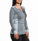 Affliction Women's Thermal Long Sleeve Shirt Secret Garden