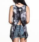 Affliction Women's Tanks/Top T-shirt Mercenary Tie Back