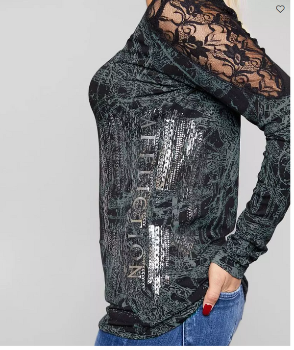 Affliction Women's T-shirt Chain Reaction T-Shirt