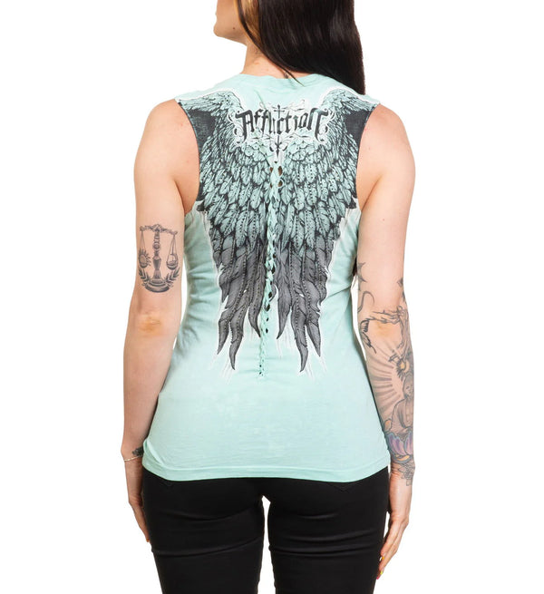 Affliction Women's T-shirt Age Of Winter Rust Tank