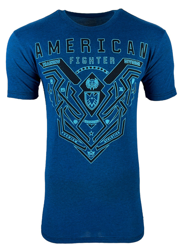 American Fighter Men's 'Brimley' Premium Athletic T-Shirt – Peaco/Aqua Marine, Short Sleeve, MMA Style. $44 Retail Value.